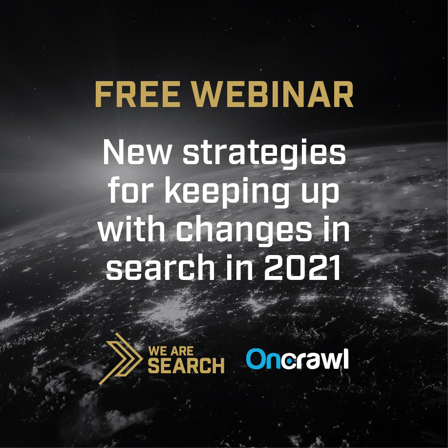 New strategies for keeping up with changes in search in 2021: FREE WEBINAR Logo